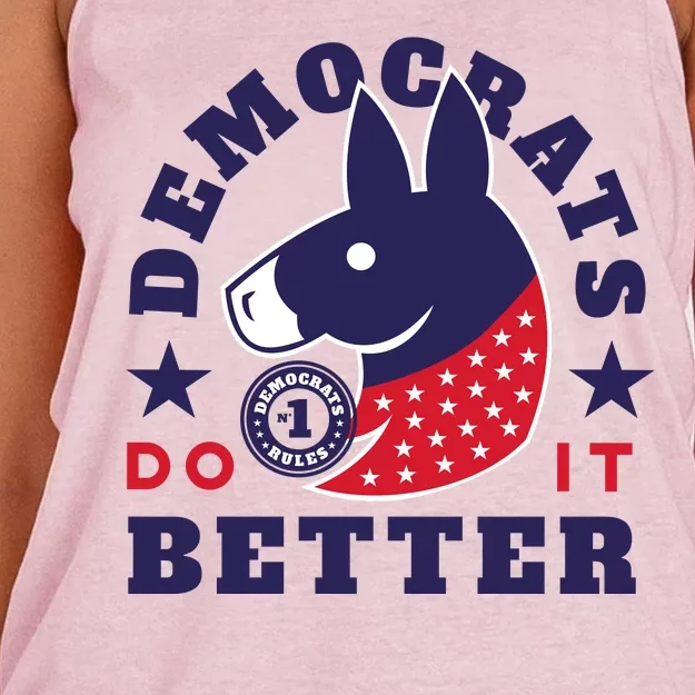 Democrats Do It Better Political Women's Knotted Racerback Tank