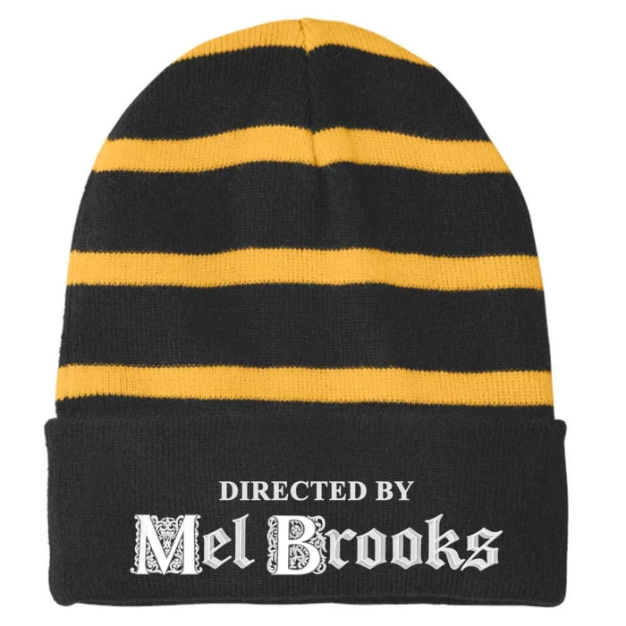 Directed Striped Beanie with Solid Band