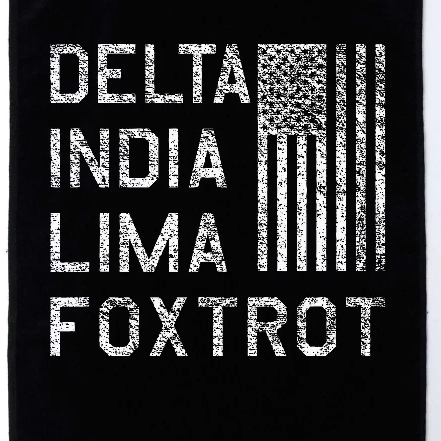 DILF DELTA INDIA LIMA FOXTROT US FLAG AMERICAN PATRIOT Platinum Collection Golf Towel