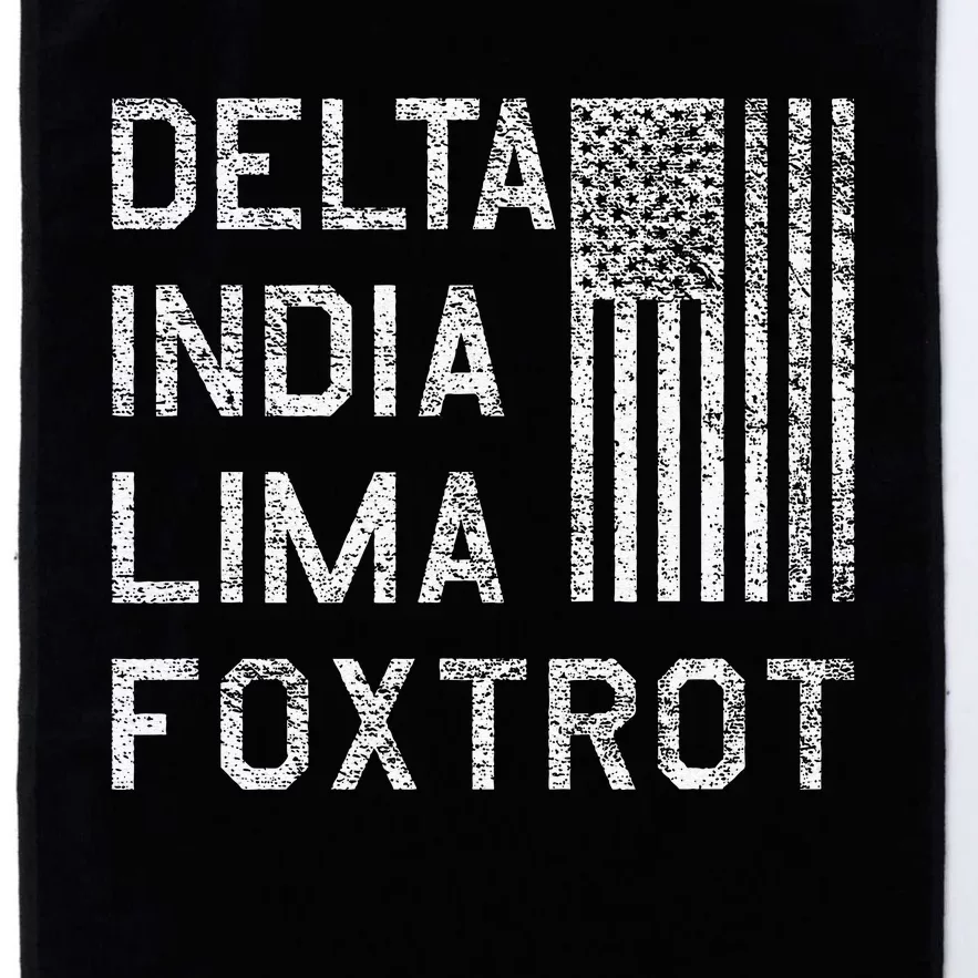 DILF DELTA INDIA LIMA FOXTROT US FLAG AMERICAN PATRIOT Platinum Collection Golf Towel