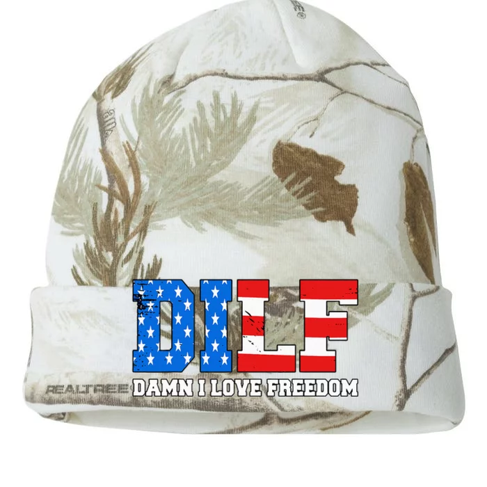 Dilf Damn I Love Freedom Kati - 12in Camo Beanie