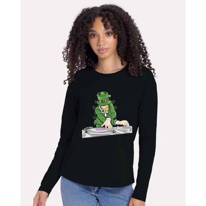 DJ Disc Jockey St. Patrick’s Day Party Djane Womens Cotton Relaxed Long Sleeve T-Shirt