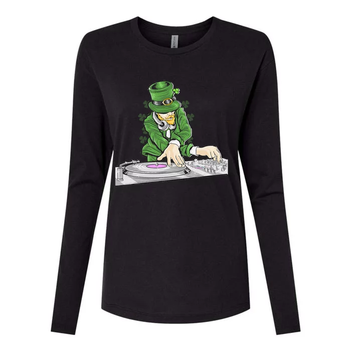 DJ Disc Jockey St. Patrick’s Day Party Djane Womens Cotton Relaxed Long Sleeve T-Shirt