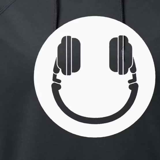 DJ Disc Jockey smile Performance Fleece Hoodie