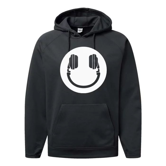 DJ Disc Jockey smile Performance Fleece Hoodie