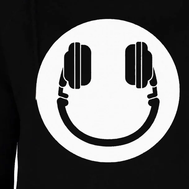 DJ Disc Jockey smile Womens Funnel Neck Pullover Hood