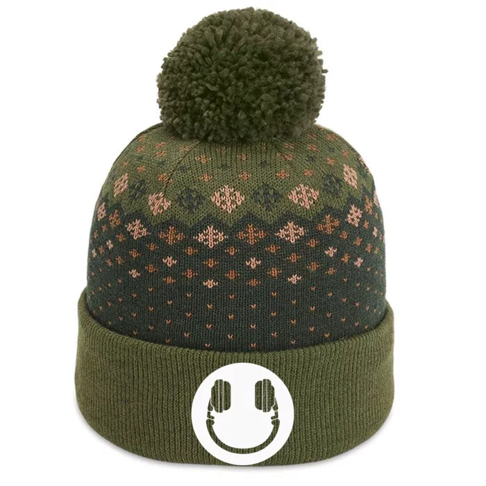 DJ Disc Jockey smile The Baniff Cuffed Pom Beanie