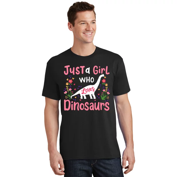 Dinosaur Dino Just a Girl Who Loves Dinosaurs T-Shirt