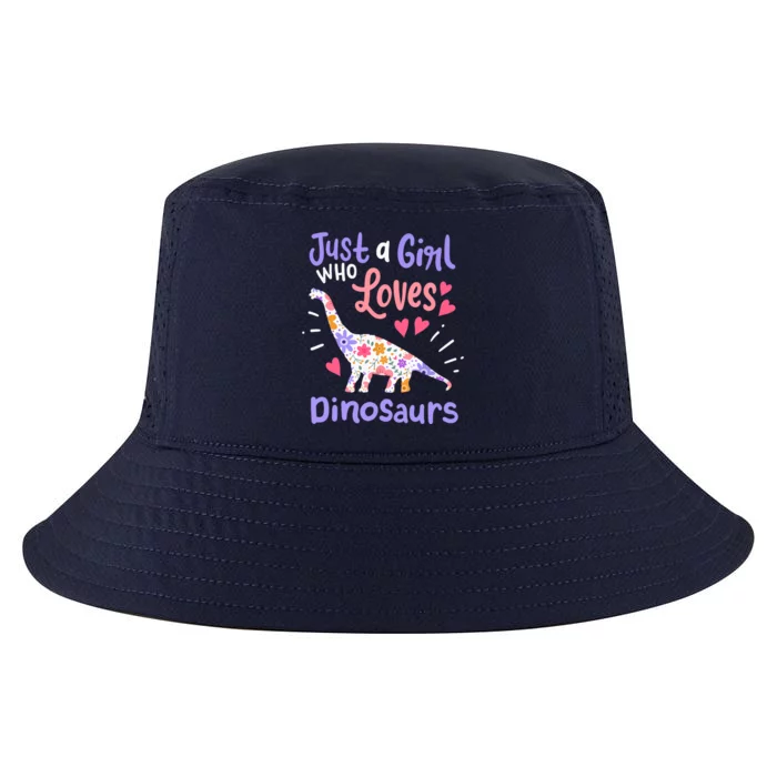 Dinosaur Dino Just a Girl Who Loves Dinosaurs Cool Comfort Performance Bucket Hat