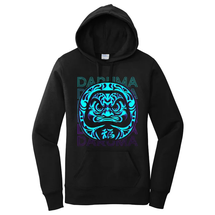 Daruma Doll Japanese Doll Retro Women's Pullover Hoodie