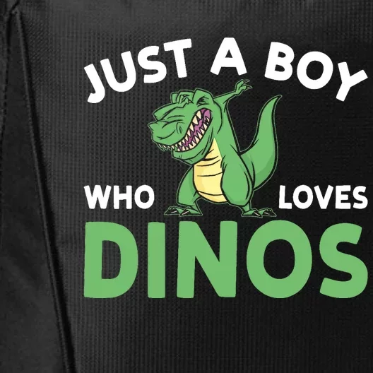 Dinosaur Dino Just A Boy Who Loves Dinos City Backpack