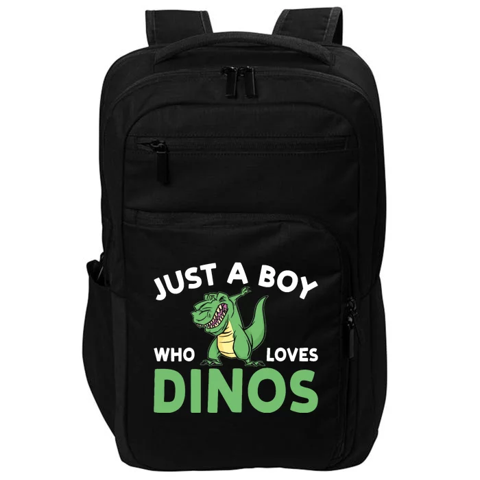 Dinosaur Dino Just A Boy Who Loves Dinos Impact Tech Backpack