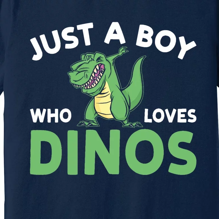 Dinosaur Dino Just A Boy Who Loves Dinos Premium T-Shirt