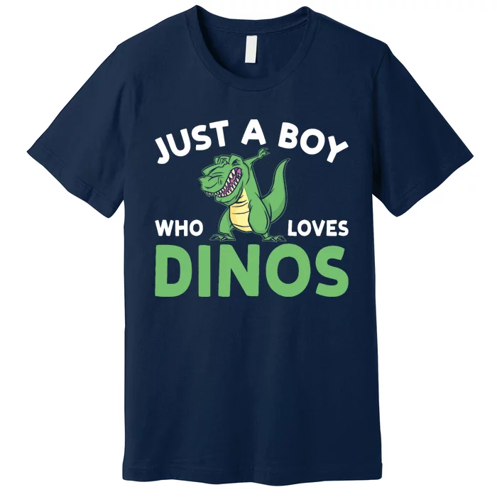 Dinosaur Dino Just A Boy Who Loves Dinos Premium T-Shirt