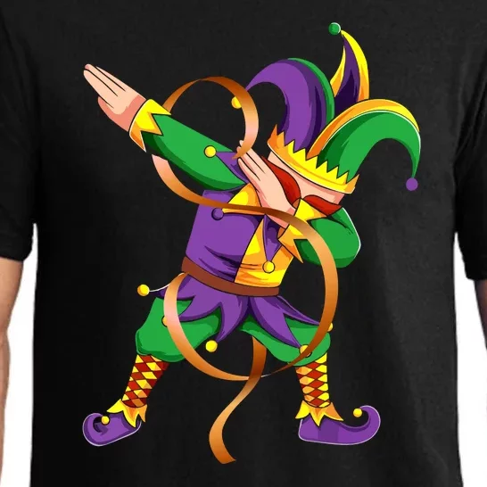 Dabbing Dab Jester Mardi Gras Mask Dabbing Boy Mardi Gras Pajama Set