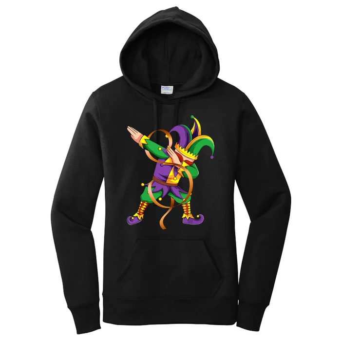 Dabbing Dab Jester Mardi Gras Mask Dabbing Boy Mardi Gras Women's Pullover Hoodie