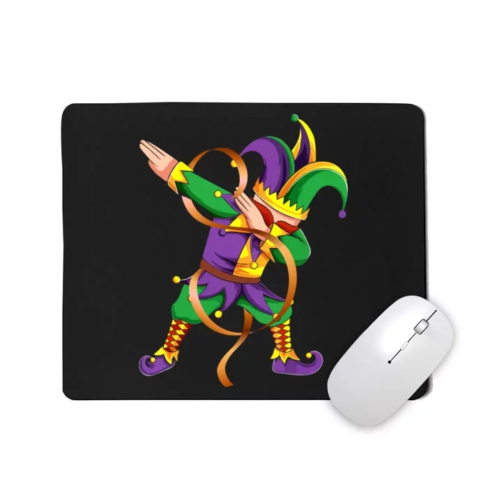 Dabbing Dab Jester Mardi Gras Mask Dabbing Boy Mardi Gras Mousepad