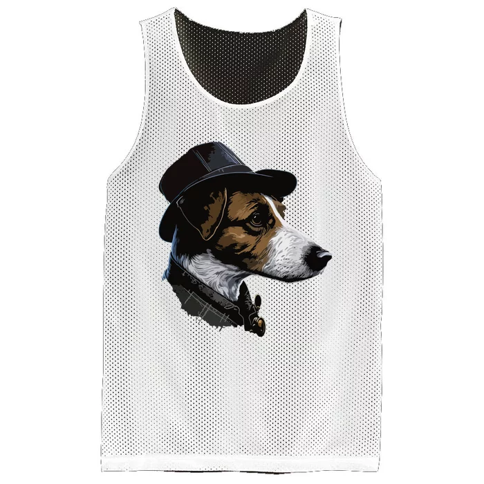 Detective Dog Jack Russell Terrier Mesh Reversible Basketball Jersey Tank