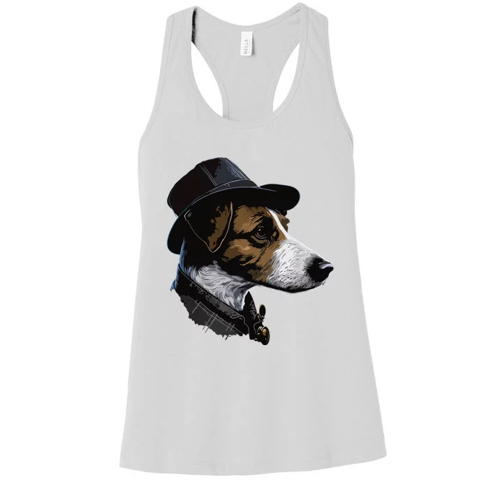 Detective Dog Jack Russell Terrier Women's Racerback Tank