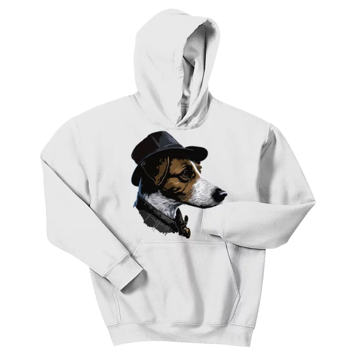 Detective Dog Jack Russell Terrier Kids Hoodie