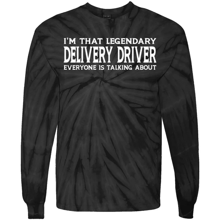 Delivery Driver Job Title Employee Funny Delivery Driver Tie-Dye Long Sleeve Shirt