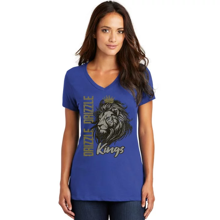 Drizzle Drizzle Kings We Up Soft Guy Era Women's V-Neck T-Shirt