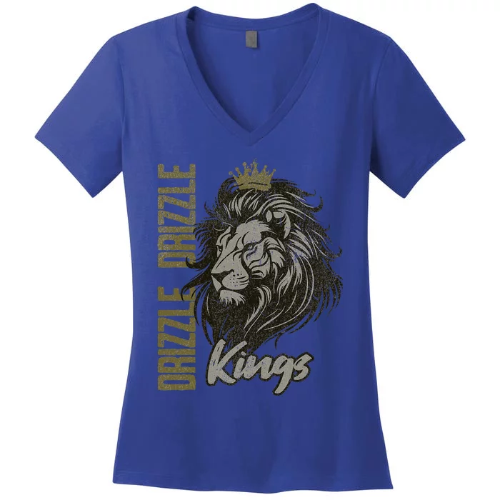 Drizzle Drizzle Kings We Up Soft Guy Era Women's V-Neck T-Shirt