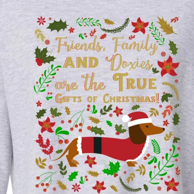 Dachshund Dog Lover Christmas Ugly Sweater Xmas Gift Cropped Pullover Crew