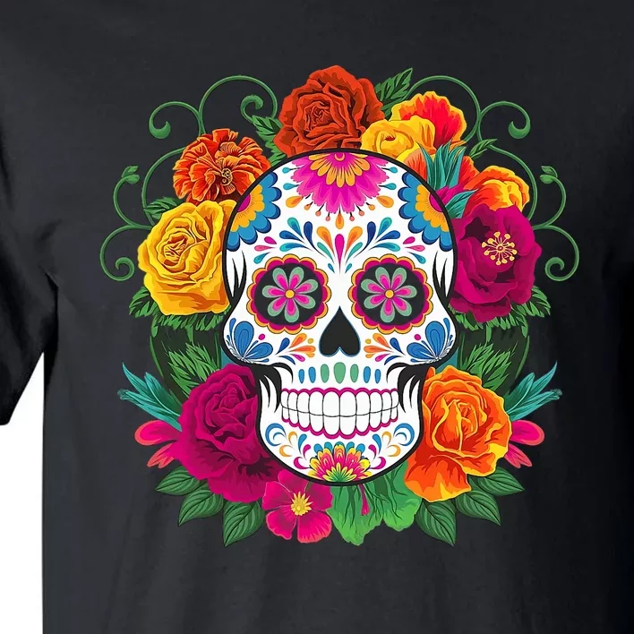 Dia De Los Muertos Costume Day Of The Dead Sugar Skull Tall T-Shirt