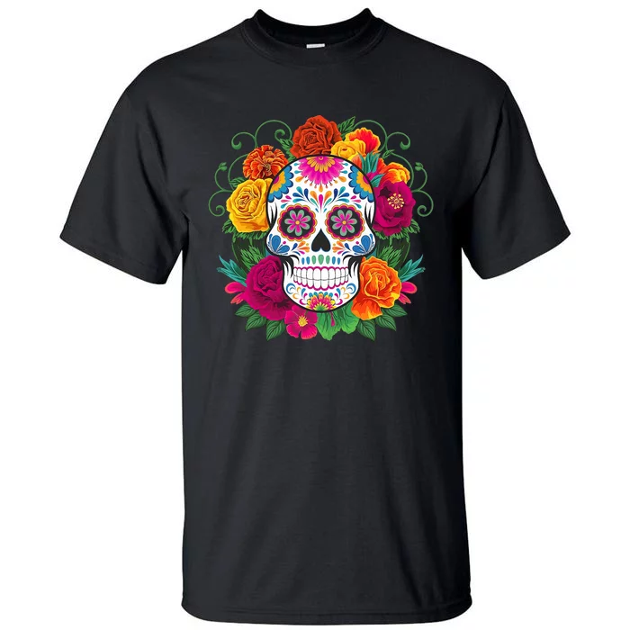 Dia De Los Muertos Costume Day Of The Dead Sugar Skull Tall T-Shirt