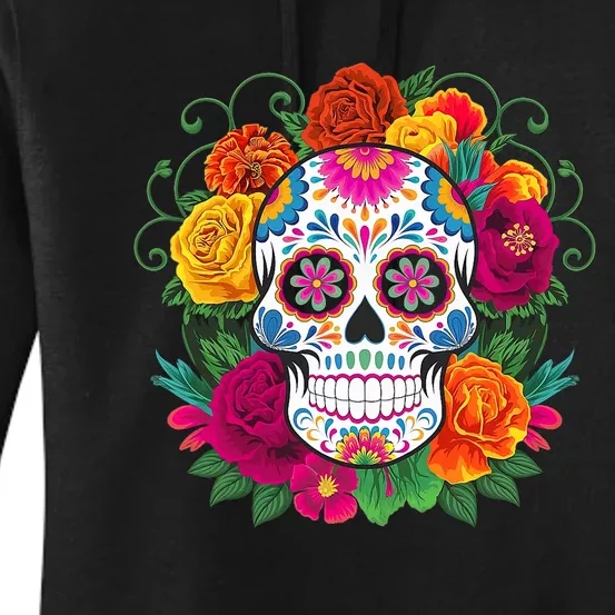 Dia De Los Muertos Costume Day Of The Dead Sugar Skull Women's Pullover Hoodie