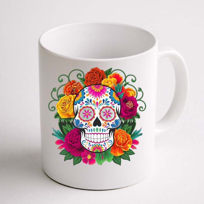 Dia De Los Muertos Costume Day Of The Dead Sugar Skull Front & Back Coffee Mug