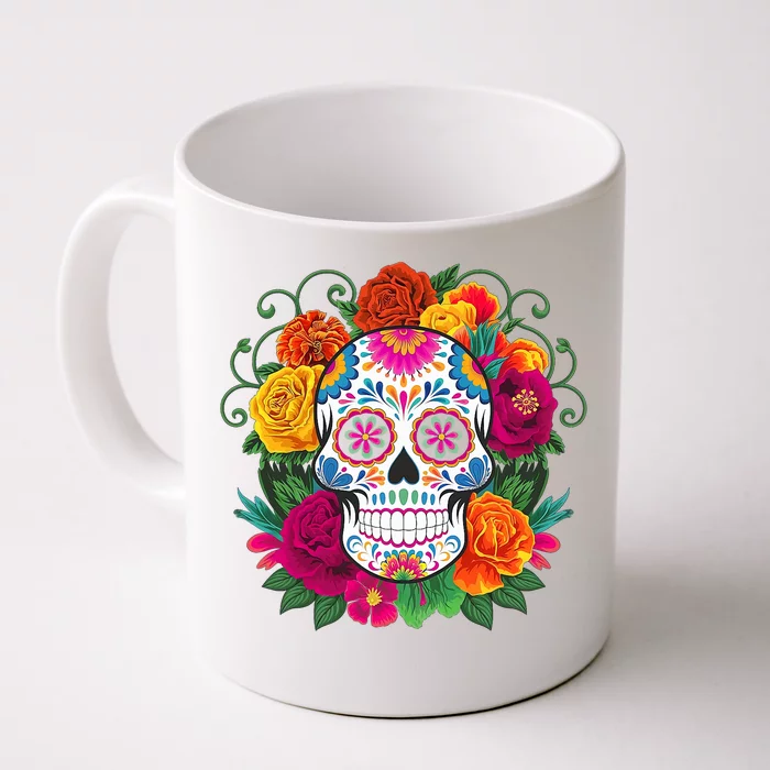 Dia De Los Muertos Costume Day Of The Dead Sugar Skull Front & Back Coffee Mug