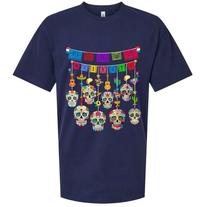 Dia De Los Muertos Funny Day Of The Dead Hanging Skulls Sueded Cloud Jersey T-Shirt