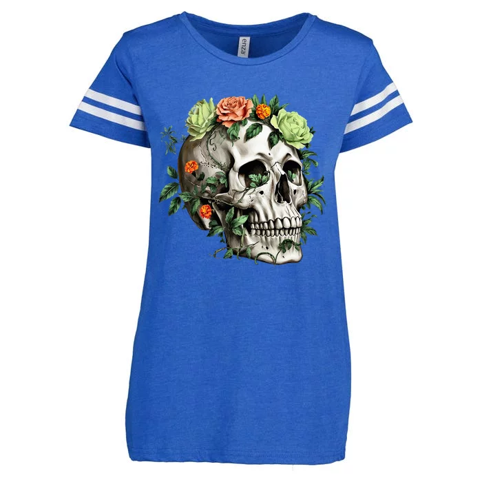 Dia De Los Muertos Costume Day Of The Dead Sugar Skull Enza Ladies Jersey Football T-Shirt