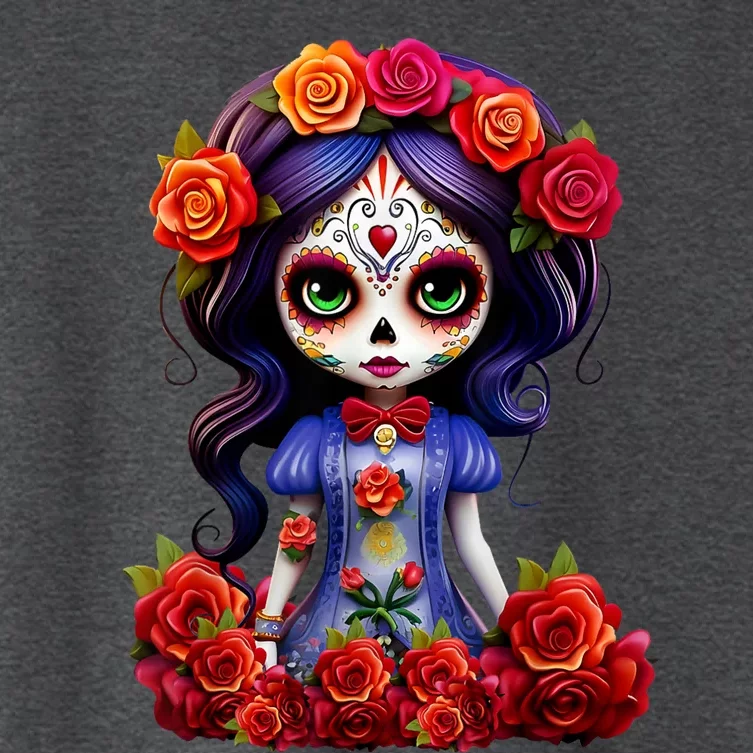 Dia De Los Muertos La Catrina Day Of The Dead Women's Crop Top Tee