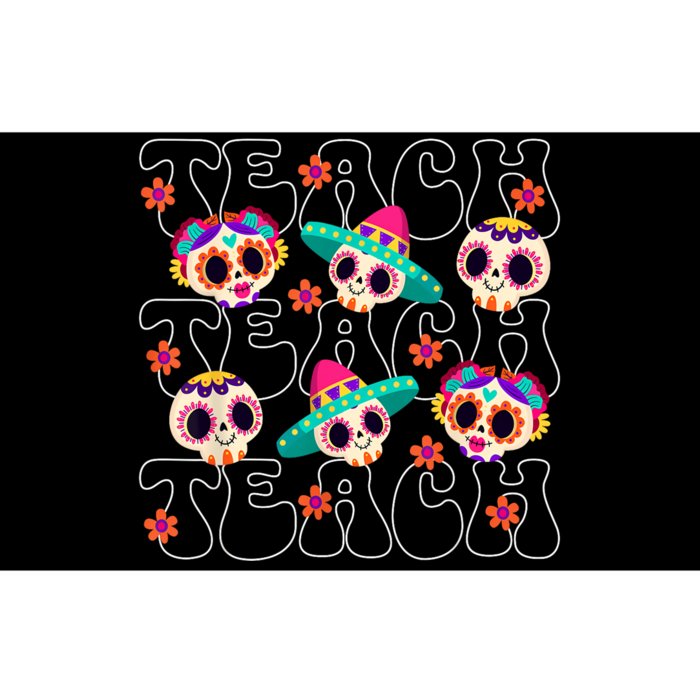 Dia De Los Muertos Teacher Mexican Skull Day Of The Dead Bumper Sticker