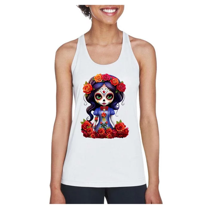 Dia De Los Muertos La Catrina Day Of The Dead Women's Racerback Tank