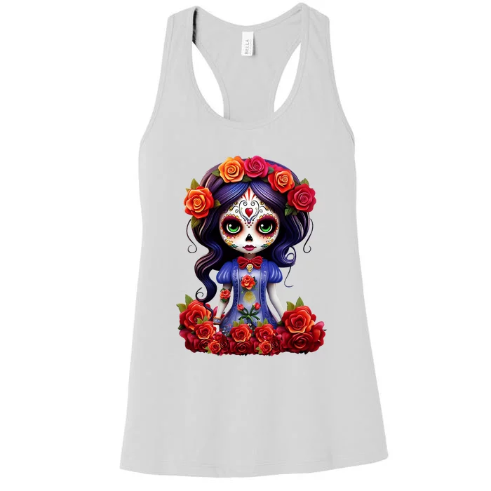 Dia De Los Muertos La Catrina Day Of The Dead Women's Racerback Tank