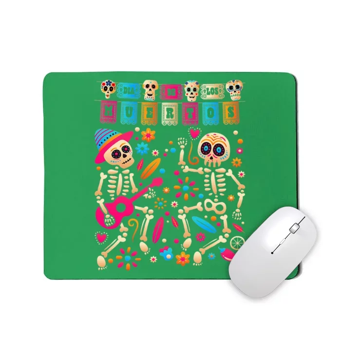 Dia De los Muertos Day of the Dead Mexican Skeleton Dancing Mousepad