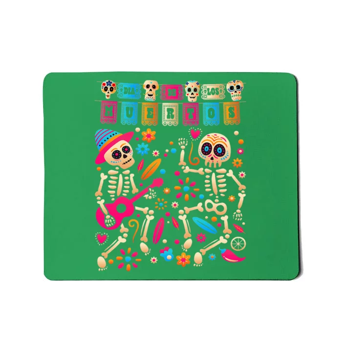 Dia De los Muertos Day of the Dead Mexican Skeleton Dancing Mousepad