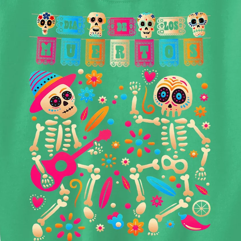 Dia De los Muertos Day of the Dead Mexican Skeleton Dancing Kids Sweatshirt