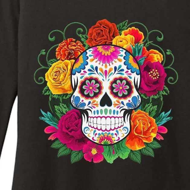 Dia De Los Muertos Costume Day Of The Dead Sugar Skull Womens CVC Long Sleeve Shirt