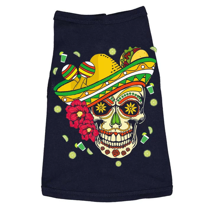 Dia De Los Muertos Fiesta Taco Tequila Happy Cinco De Mayo Doggie Tank