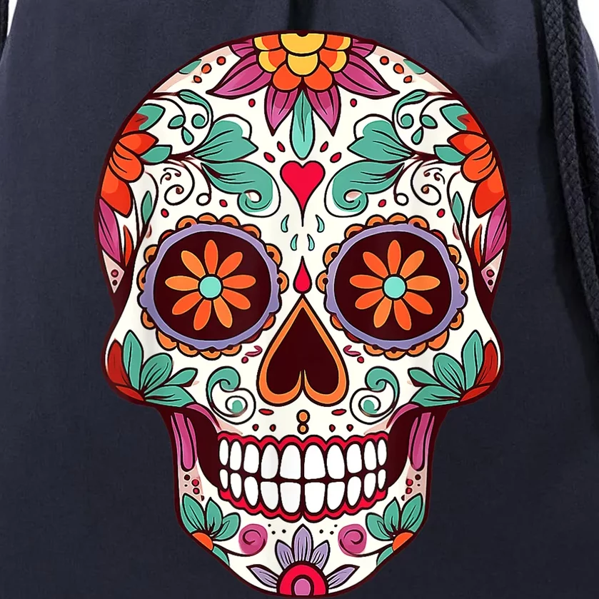 Dia De Los Muertos Mexico Costume Day Of Dead Sugar Skull Drawstring Bag