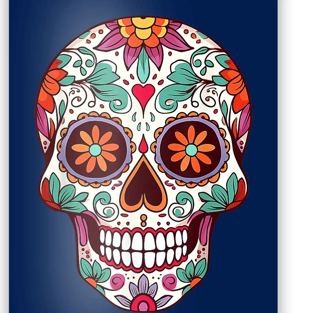 Dia De Los Muertos Mexico Costume Day Of Dead Sugar Skull Poster