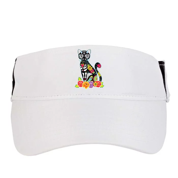 Dia De Los Muertos Cat Day Of The Dead Funny Halloween Adult Drive Performance Visor