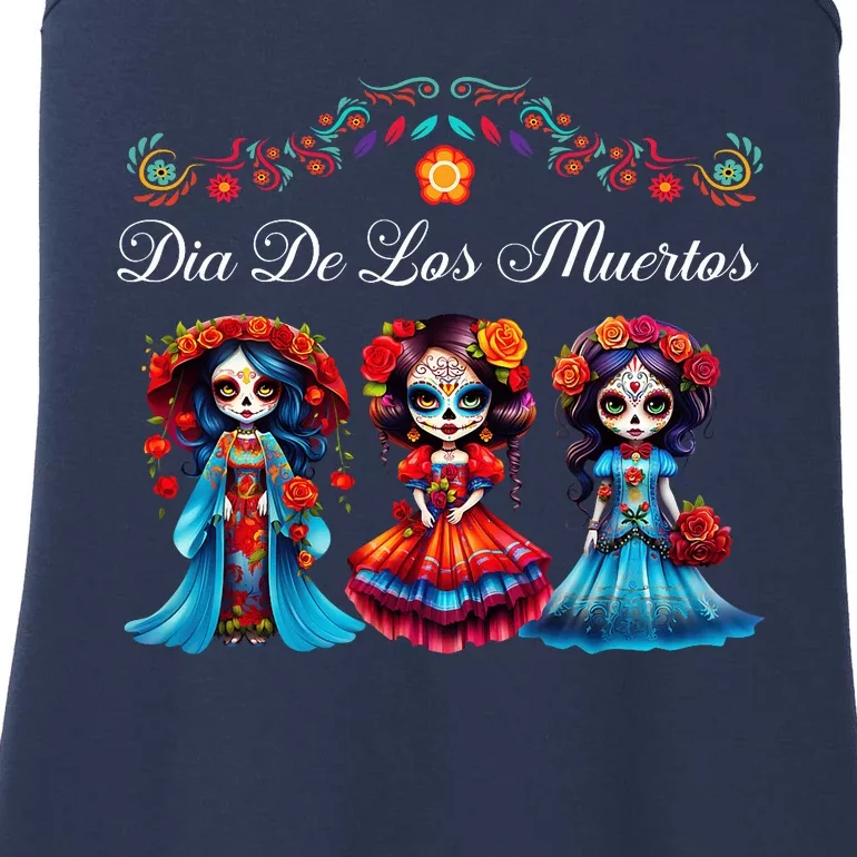 Dia De Los Muertos Three Catrinas Day Of The Dead Ladies Essential Tank