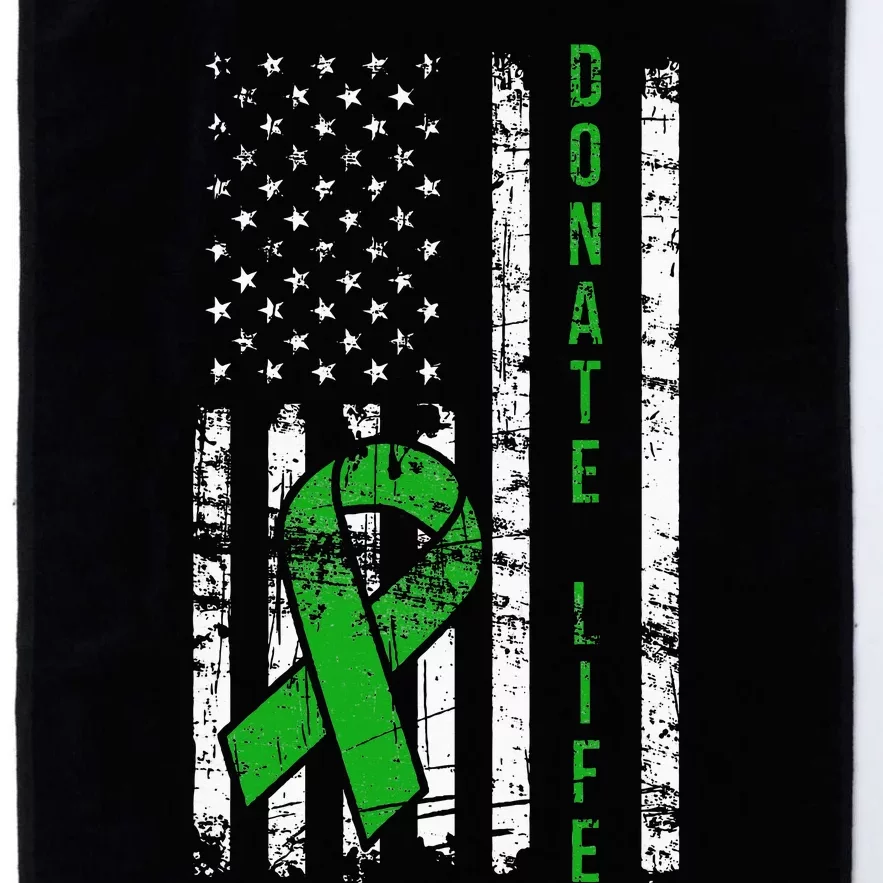 Distressed Donate Life USA Flag Organ Kidney Donor Ribbon Platinum Collection Golf Towel