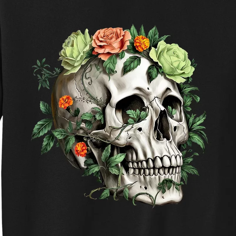 Dia De Los Muertos Costume Day Of The Dead Sugar Skull Tall Sweatshirt